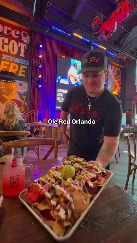 Ole Red in Orlando showing visit, atmosphere, video by officialolered on TikTok