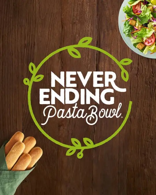 Olive Garden Italian Restaurant in Roswell showing menu item, never-ending pasta bowl, video by Olive Garden on Facebook