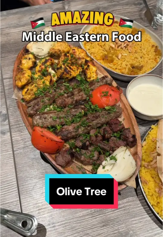 Olive Tree by Chef Yousef in Tampa showing review, middle eastern food, video by foodpeopleluv on TikTok