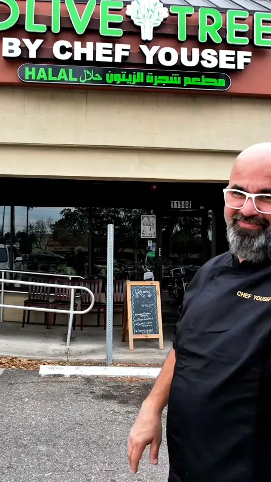 Olive Tree by Chef Yousef in Tampa showing food, halal kebabs, video by Olive Tree By Chef Yousef on Facebook