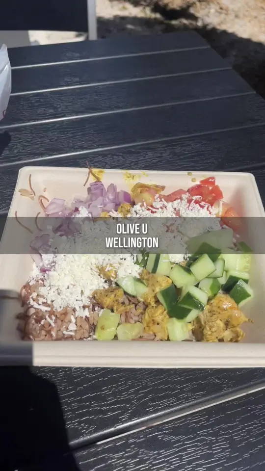 Olive U Mediterranean Grill Uptown in Boca Raton showing restaurant visit, food, video by cbthefoodie on TikTok