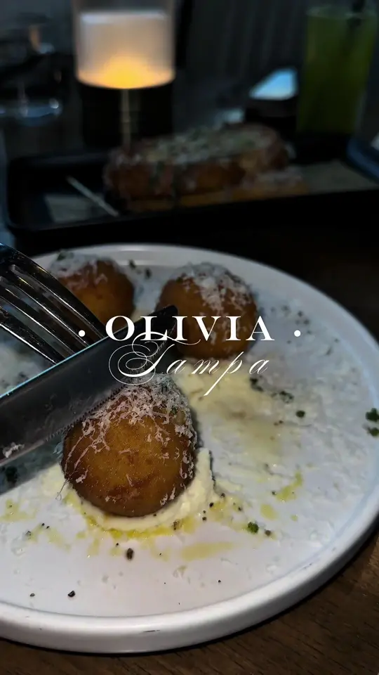 OLIVIA in Tampa showing restaurant visit, happy hour, video by renxe on TikTok