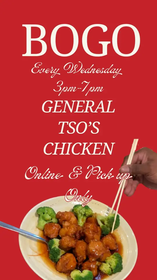 One Third Asian House in St. Johns showing food, general tso's chicken, video by One Third Asian House on Facebook