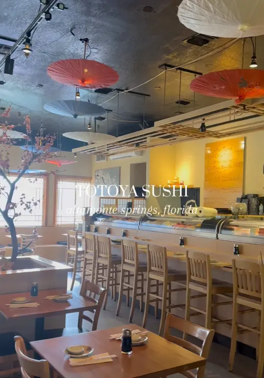 Ootoya Sushi Lounge in Orlando showing sushi, date night, video by bliss.mama on TikTok