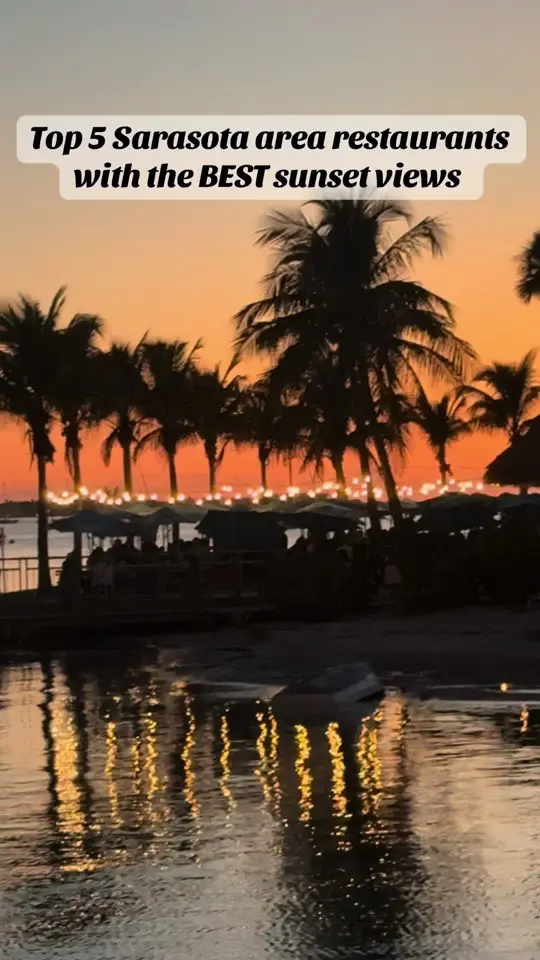 Ophelia's on the Bay in Sarasota showing restaurant, waterfront dining, sunset views, video by jensellssarasota on TikTok
