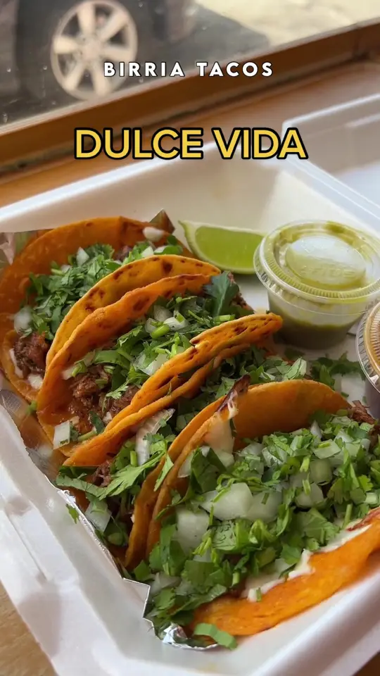 Orange Blossom in Miami Beach showing review, birria, birria pizza, video by explorewithgg on TikTok