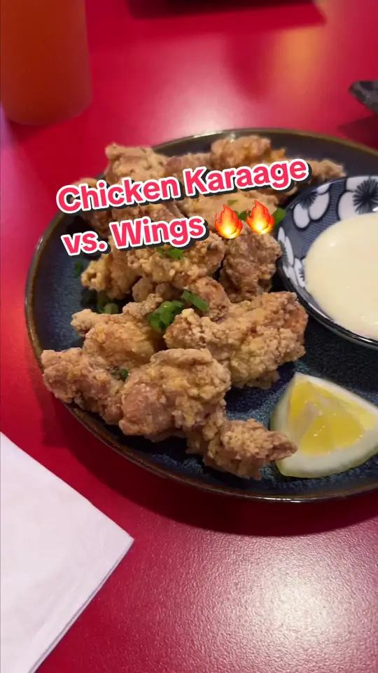 Orochi Ramen in Clermont showing chicken karaage, chicken wings, video by droolius on TikTok