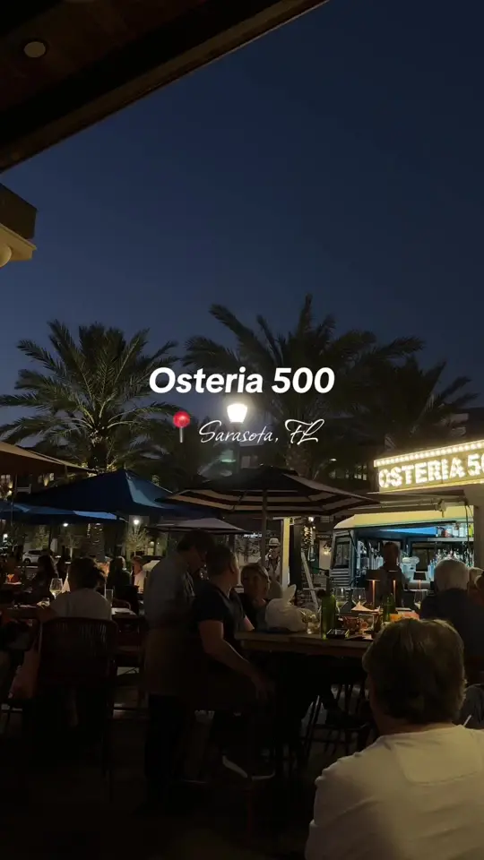 Osteria 500 in Sarasota showing happy hour, drinks, spritz, video by srqtiff on TikTok