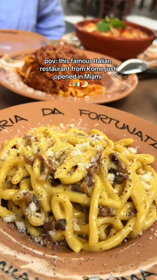 Osteria in Miami showing restaurant, italian food, pasta, wine, video by thehungrypost on TikTok