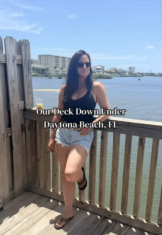 Our Deck Down Under in Port Orange showing review, visit, atmosphere, food, views, video by tinamsanders on TikTok