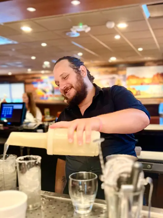 Outback Steakhouse in Destin showing visit, restaurant atmosphere, cocktails, steaks, seafood, lunch specials, video by PCBDestiny on Facebook