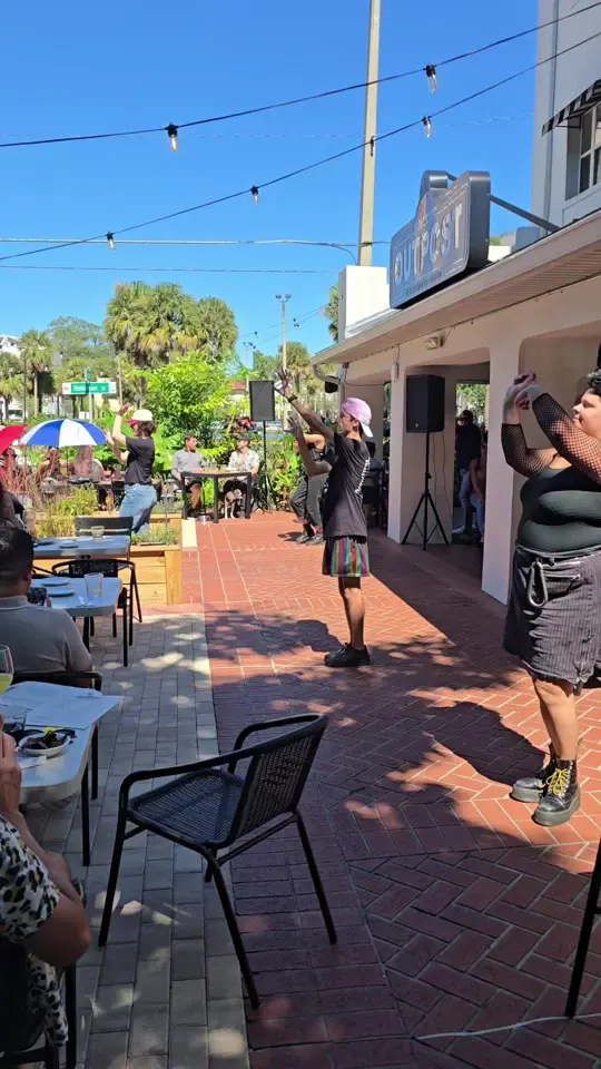 Outpost Neighborhood Tavern in Orlando showing drag performance, brunch event, video by outpostorl on TikTok