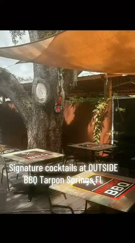 Outside Bbq Bar Tarpon Springs in Florida, video by Outside BBQ & Bar Tarpon Springs on Facebook