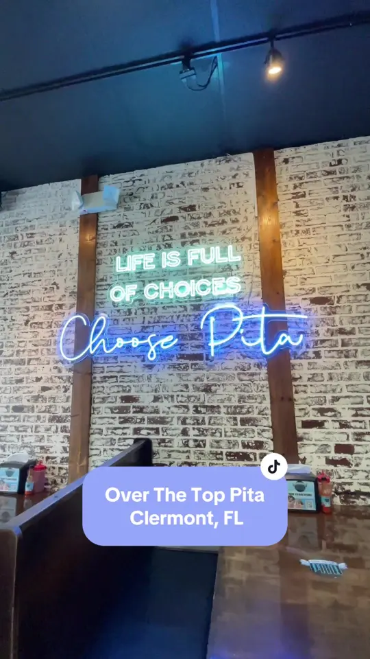 Over The Top Pita in Clermont showing review, visit, video by shanecksfinds on TikTok