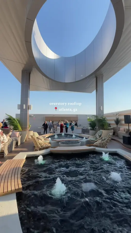 Overstory Rooftop Bar in Duluth showing visit, atmosphere, video by tara.abdi on TikTok