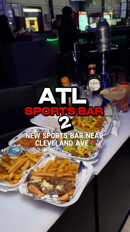 P Sports Bar in Atlanta showing sports bar, happy hour, seafood, fried gator, video by _sunshineeats on TikTok