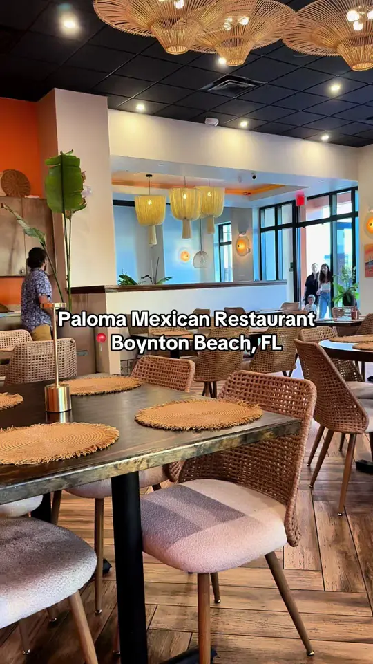 Paloma Mexican Restaurant in Boynton Beach showing review, visit, birria tacos, flan, video by amandadiazxo on TikTok