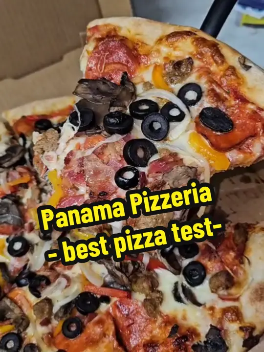 Panama Pizzeria in Panama City Beach showing pizza, visit, video by vacationknowitall on TikTok