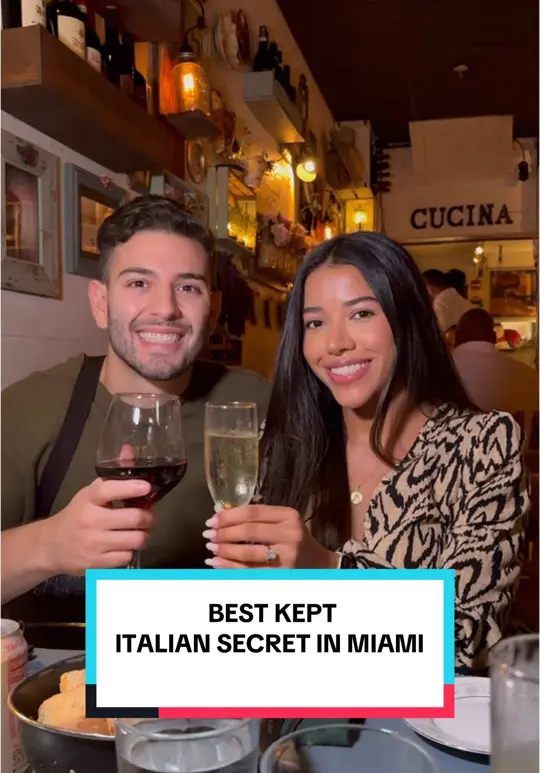 Pane E Vino in Miami Beach showing restaurant, authentic vibes, black spaghetti shellfish pasta, tiramisu, video by lovingexplorers on TikTok