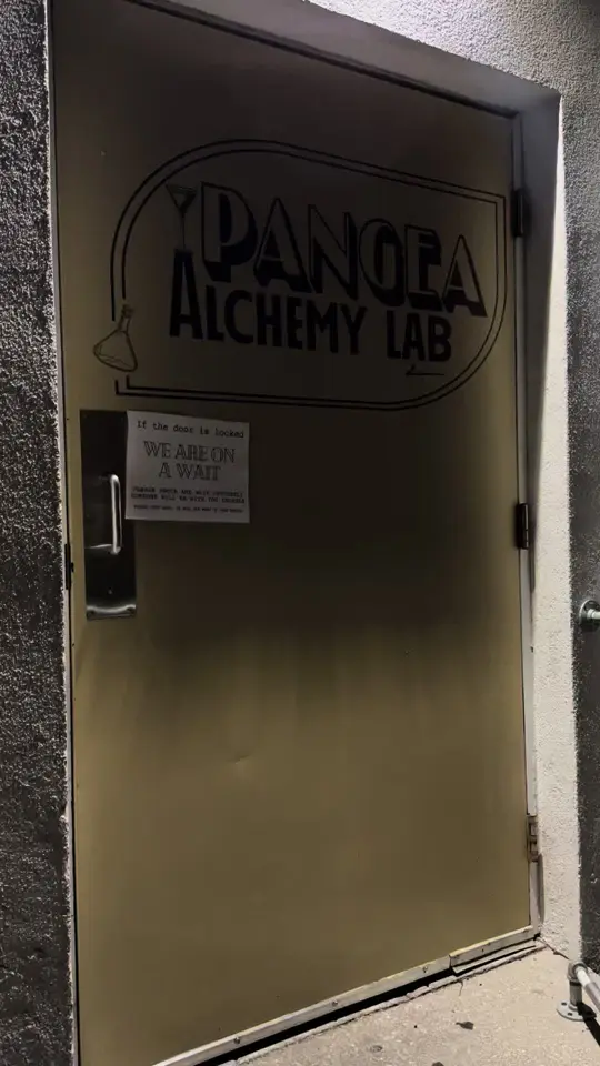Pangea Alchemy Lab Sarasota in Florida showing cocktail, creative drinks, speakeasy atmosphere, visit, video by lifewithchanel on TikTok