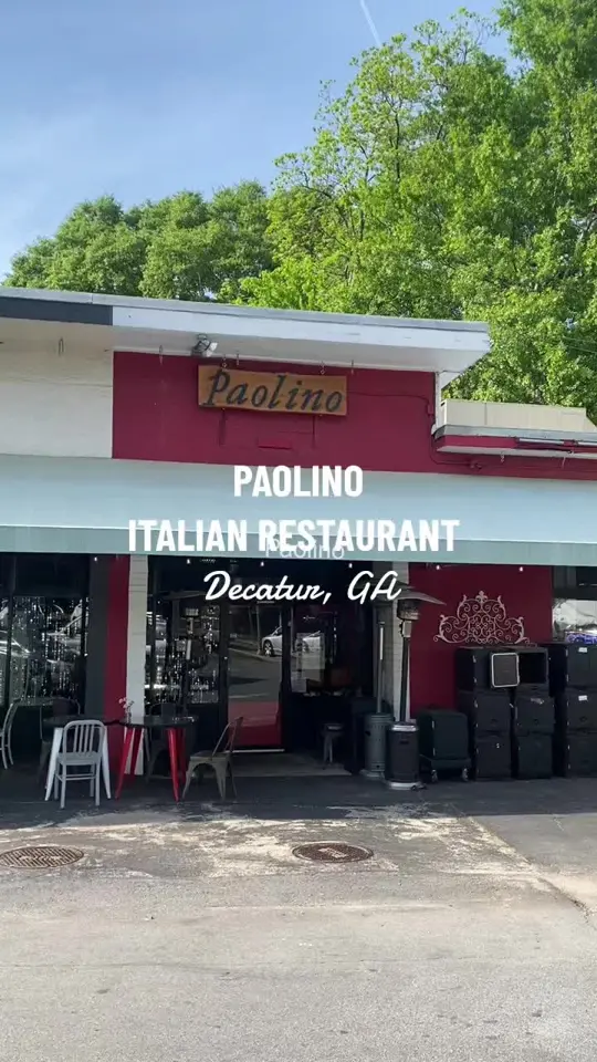 Paolino Italian Restaurant in Decatur showing review, italian food, video by nardiwrld on TikTok