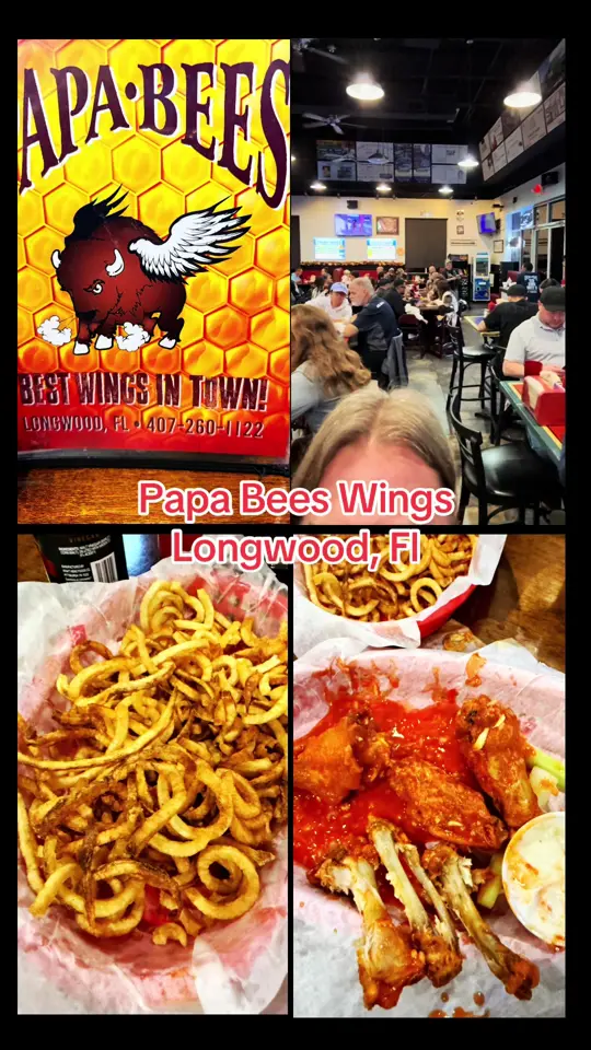  in Florida showing review, visit, atmosphere, sports-bar vibe, crispy saucy wings, cold drinks, video by beachytourists on TikTok