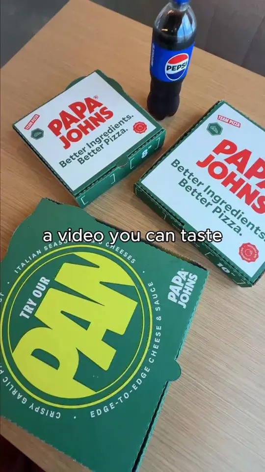 Papa Johns Pizza in Palm Bay showing pizza, video by Papa Johns Pizza on Facebook