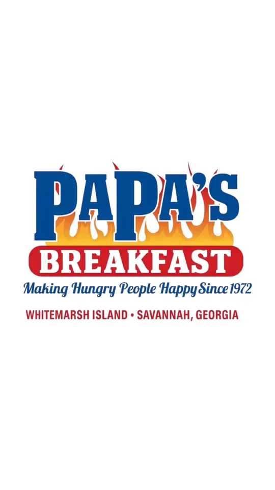 Papa's BBQ & Seafood in Savannah showing breakfast, fluffy pancakes, smoky classics, video by Papa's BBQ & Seafood on Facebook