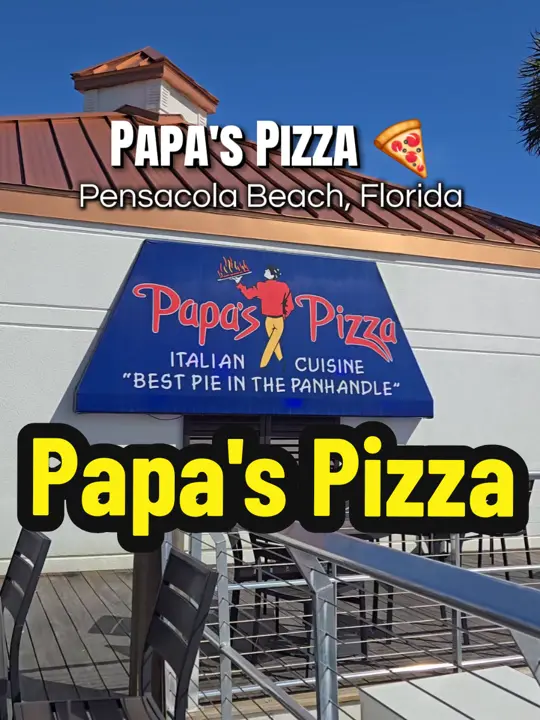 Papa's Pizza in Pensacola showing pizza, video by melissa.in.the.panhandle on TikTok