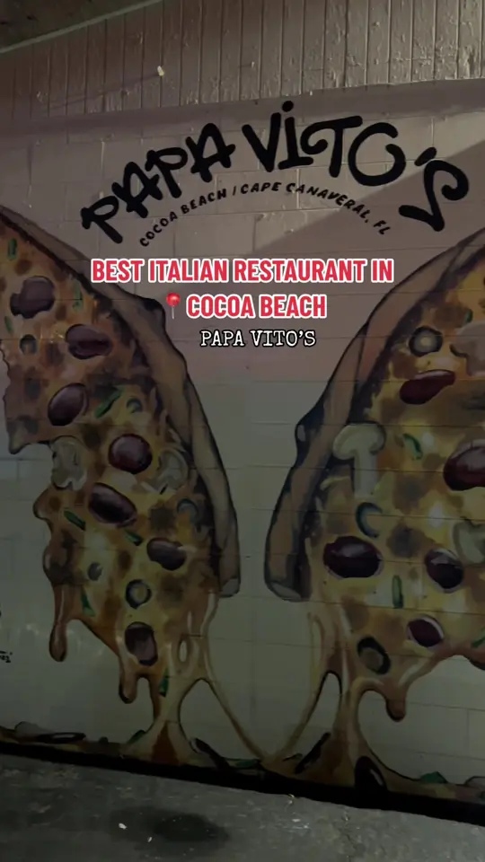 Papa Vito's Italian Restaurant And Pizza Kitchen in Cape Canaveral showing review, pizza, traditional margarita, video by _meryca on TikTok