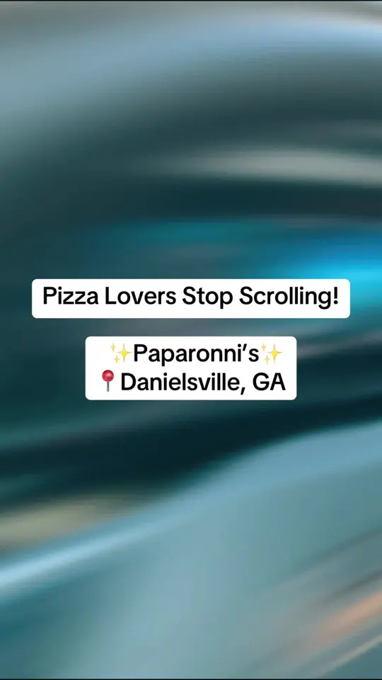 Paparonni's Pizza in Danielsville showing pizza, video by nicoletteandjacob on TikTok