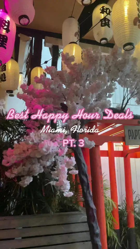 Paperfish Sushi in Miami showing cocktail, happy hour, video by miamibarcrawls on TikTok
