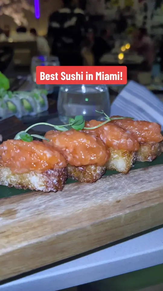 Paperfish Sushi in Miami showing food, sushi, video by lilladyeats on TikTok
