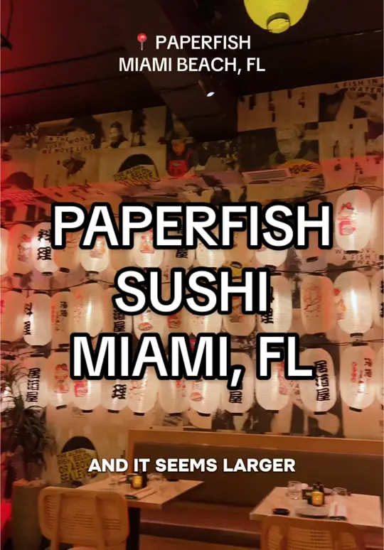 Paperfish Sushi in Miami showing food, sushi roll, video by preezie_ on TikTok