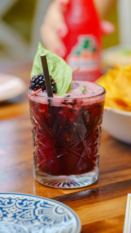 PapiChulo Tacos in Jupiter showing cocktail, margarita, video by PapiChulo Tacos Royal Palm on Facebook