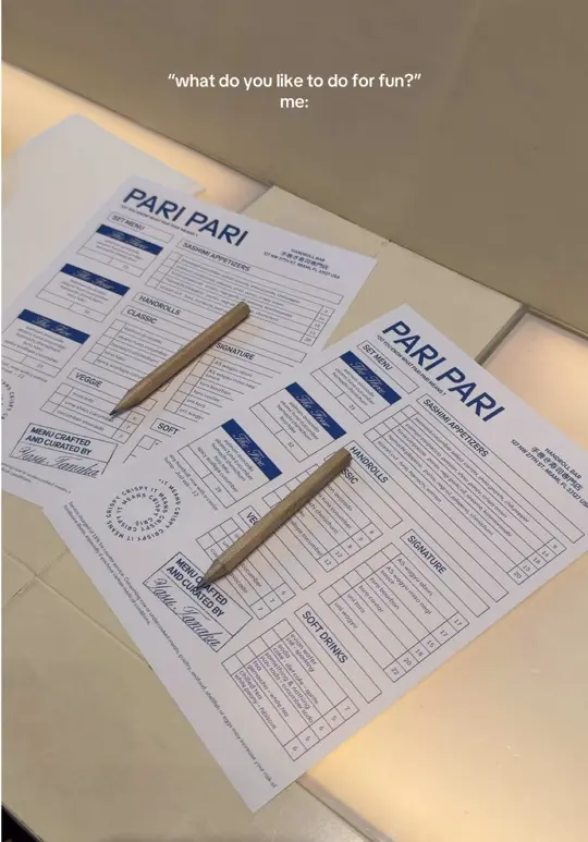 PARI PARI Handroll Bar in Miami showing visit, handrolls, video by farahpinkk on TikTok