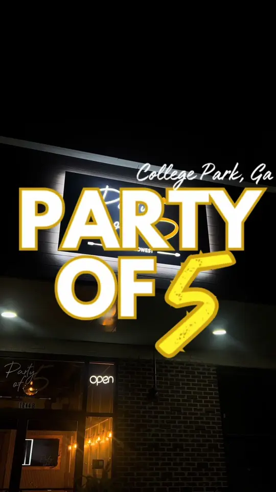 Party of 5 in Atlanta showing restaurant visit, atmosphere, staff, brunch, video by atlhotspots1 on TikTok
