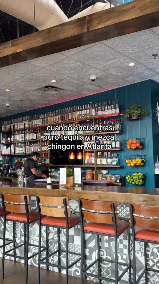 Patria Mezcaleria in Atlanta showing mezcal, tequila, agave spirits, video by patriacocinaatl on TikTok