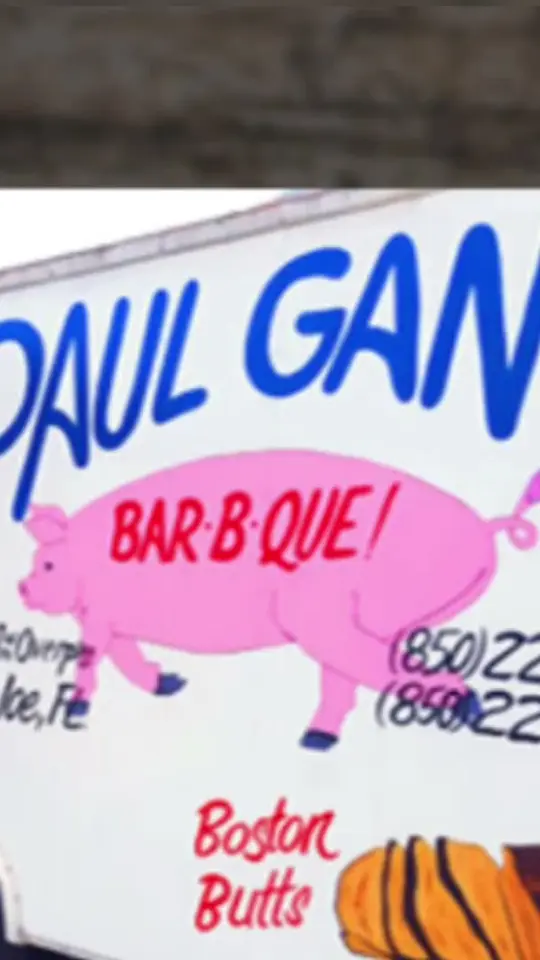 Paul Gant's Bar B Que in Port St. Joe showing food, grill, video by Paul Gant’s BBQ on Facebook
