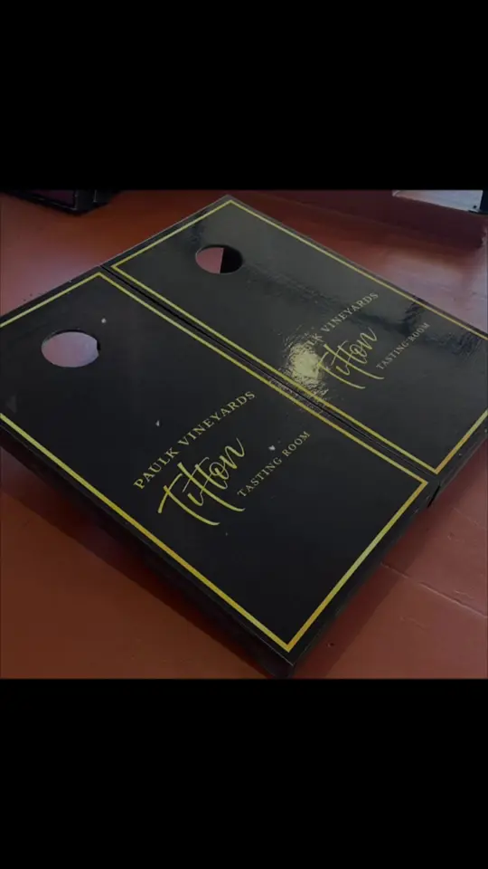 Paulk Vineyards Tifton Tasting Room in Tifton showing visit, atmosphere, wine, cornhole boards, video by christophermitch on TikTok