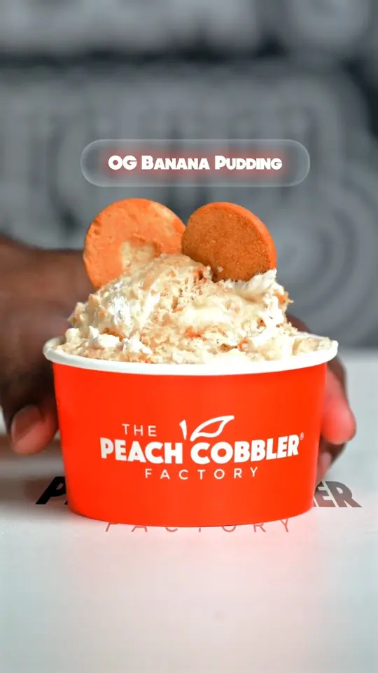 Peach Cobbler Factory Dr Phillips/Orlando in Orlando showing food, banana pudding, video by Peach Cobbler Factory- Dr.Phillips/Orlan on Facebook