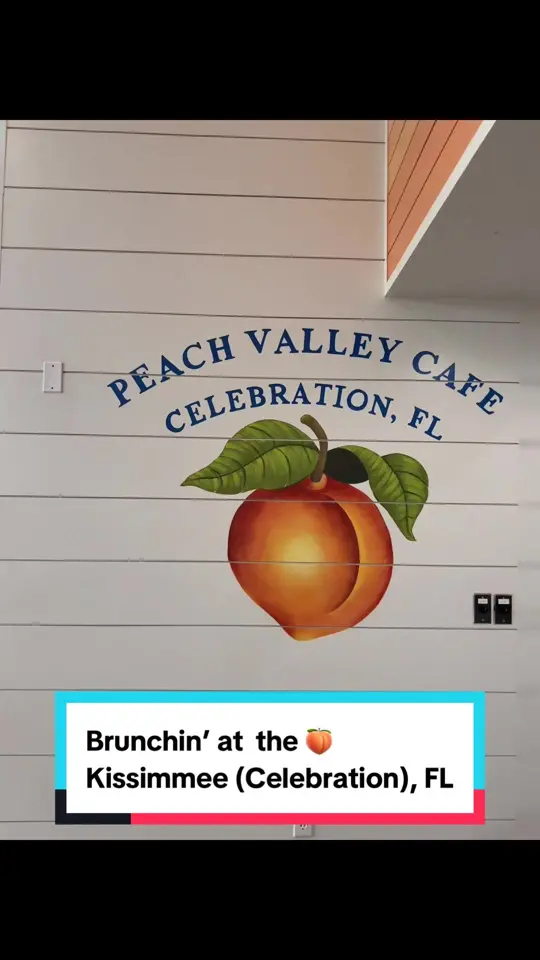 Peach Valley Café in Mount Dora showing brunch, peach farm vibes, good food, great service, video by jeff.freeman4 on TikTok