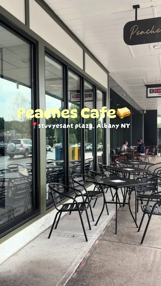 Peaches Café in Albany showing brunch, coffee, video by manjinder.k_ on TikTok