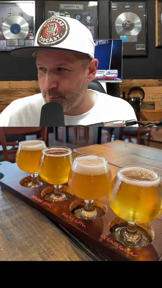 Pee-Pa's Garage Craft Brewery in Pinellas Park showing craft beer, axe throwing, food, video by Pinellas Podcast on Facebook