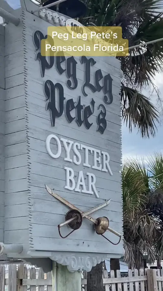 Peg Leg Pete's in Pensacola Beach showing review, visit, video by pt_eats on TikTok