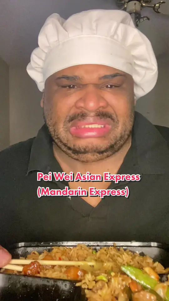 Pei Wei Express in Dunwoody showing food, kung pao chicken, orange chicken, fried rice, video by john_loves_food on TikTok