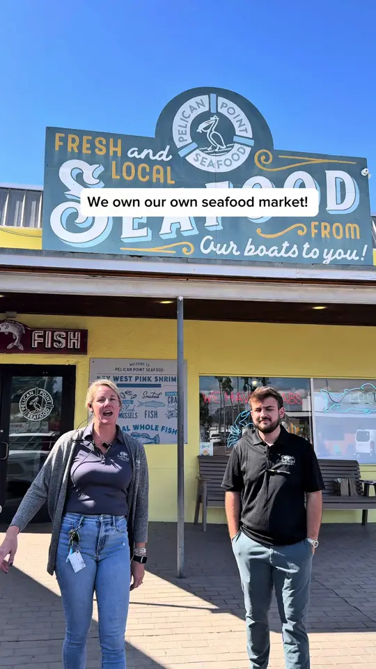 Pelican Point Seafood in Tarpon Springs showing seafood market, commercial fishing, fresh seafood, video by rustybellies on TikTok