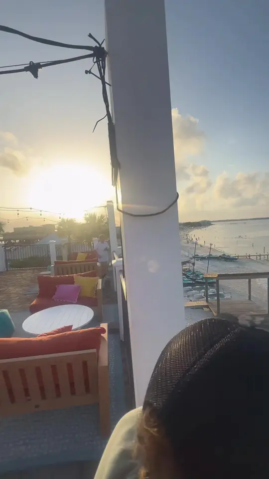 Pensacola Beach Boardwalk in Pensacola Beach showing atmosphere, rooftop views, food, drinks, video by indiatdavis on TikTok