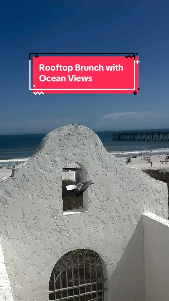 Penthouse Lounge at Casa Marina Hotel in Jacksonville showing brunch, ocean views, drinks, video by thefloridainsider on TikTok