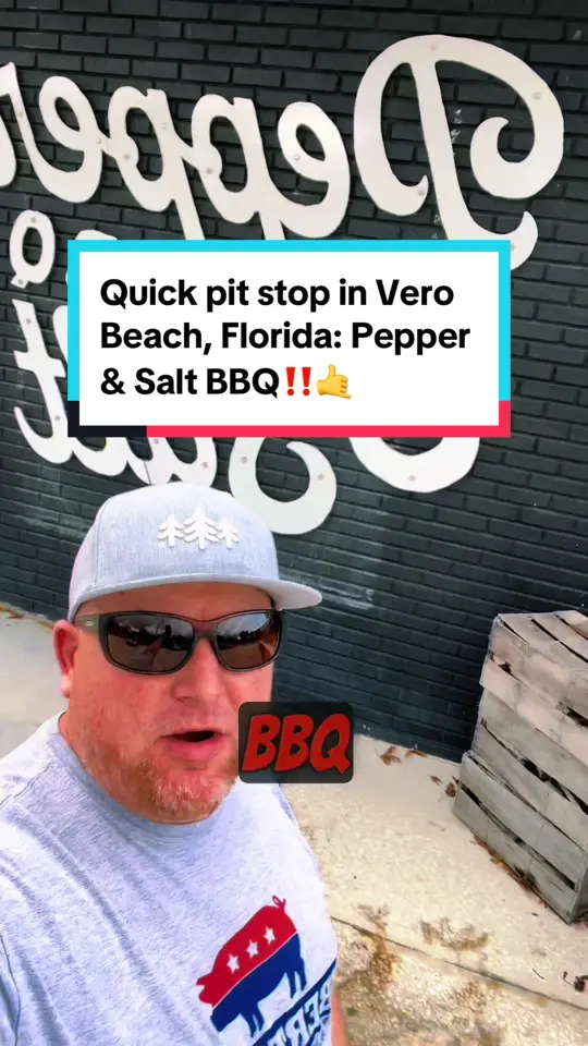 Pepper & Salt BBQ in Vero Beach showing visit, smashburger, video by the_digital_chef on TikTok